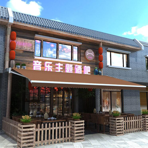 伸縮遮陽(yáng)篷，夏季店鋪室內(nèi)減溫好選擇